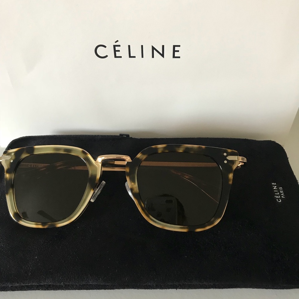 Celine green Havana sunglasses - Picture 2 of 4